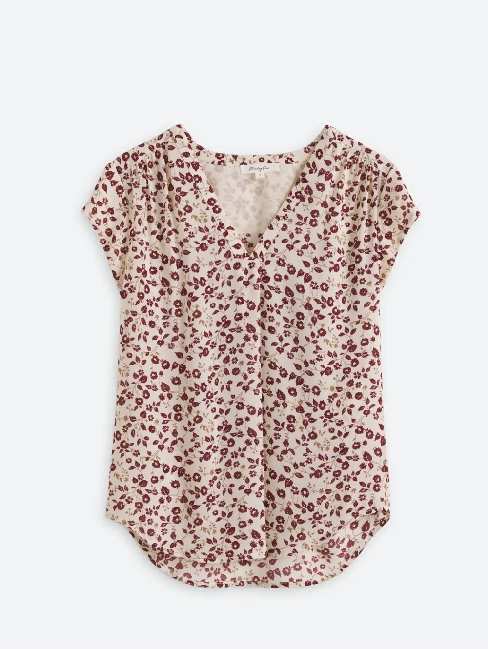 Monday Fun Lillian V Neck Blouse (Size Small)